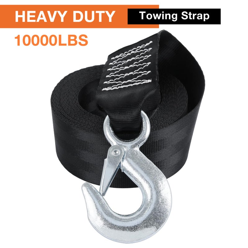 sumpluct Boat Winch Strap with Safety Snap Hook 2 "" x 20 Ft for Pontoon/Bass/Fishing Boat Straps Trailer 10000 lbs Tow Ropes for Towing Vehicles  ATV Jet Ski Powerboats Canoe Kakak Wave Runner Accessories - Image 4